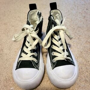 Sincerly Jules Black and White High-Top Platform Sneakers Size 11